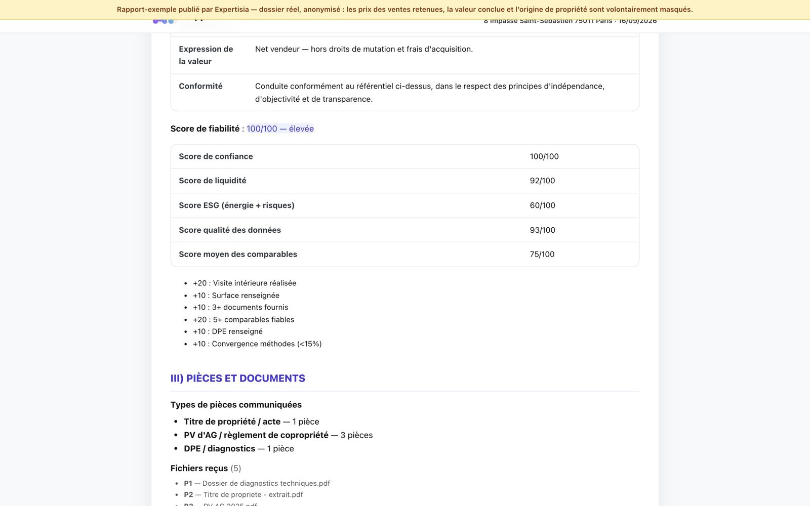 Rapport d'expertise